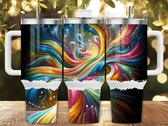 Abstract Cosmic Swirl Tumbler Wrap