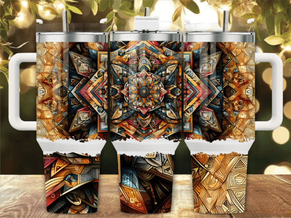 Abstract Geometric Tumbler Wrap