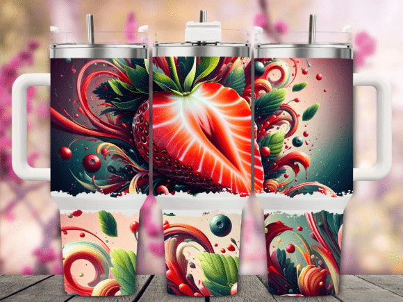 Abstract Strawberry Splash 40oz Tumbler Review