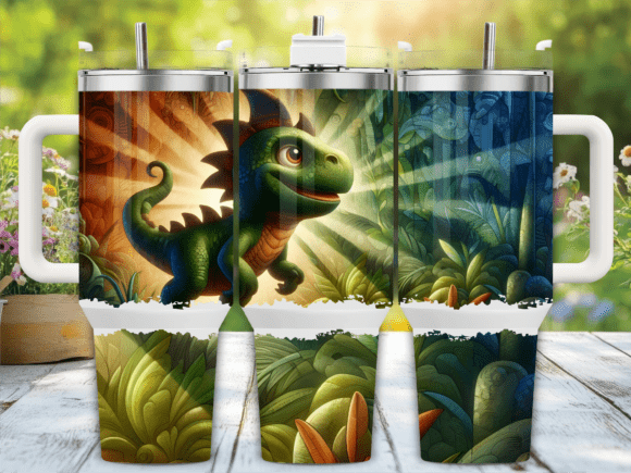Baby Dinosaur Jungle 40oz Tumbler Wrap