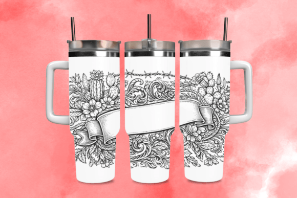 Barbed Wire Succulent Tumbler Wrap SVG Review