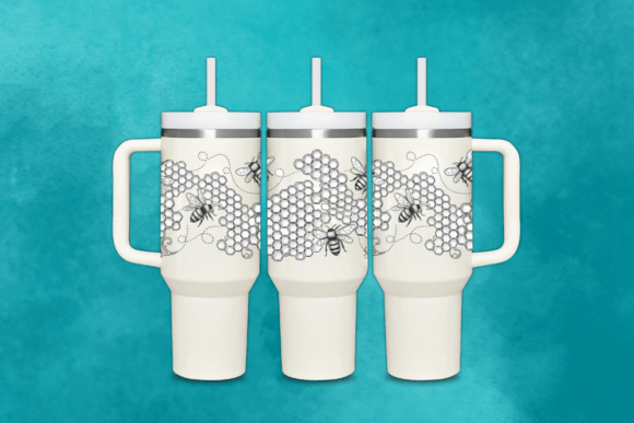 Bee and Honeycomb Tumbler Wrap SVG Review