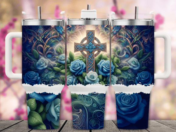 Blue Rose Celtic Cross Tumbler Wrap Review