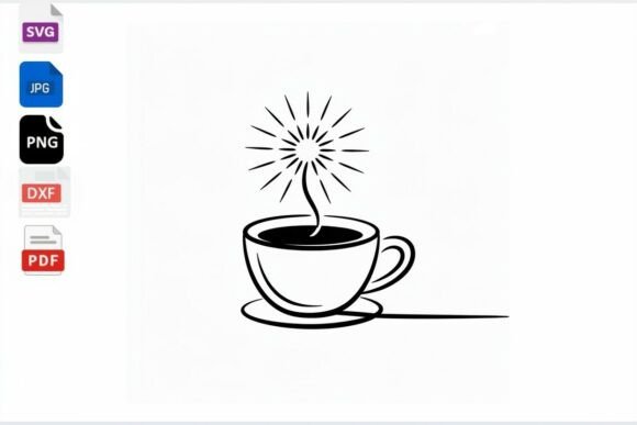 Coffee Cup Sunburst SVG Cut File Review