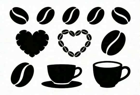 Coffee Lover Heart Cup Bean SVG Clipart Review