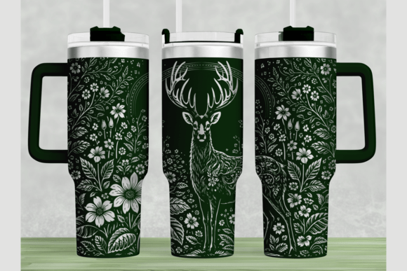 Deer 40oz Tumbler Wrap SVG Review for Embroidery Projects