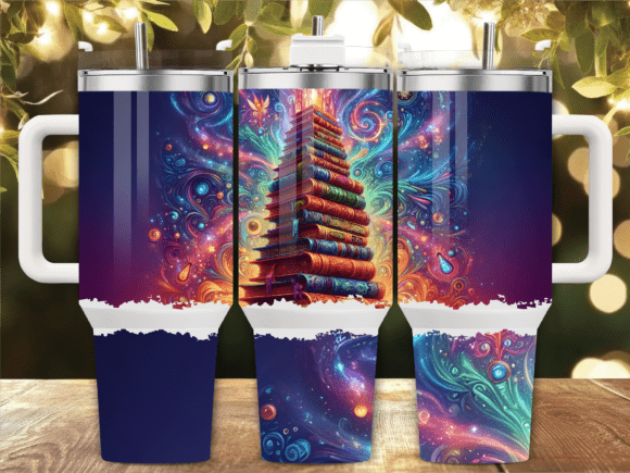 Fantasy Book Tower Tumbler Wrap