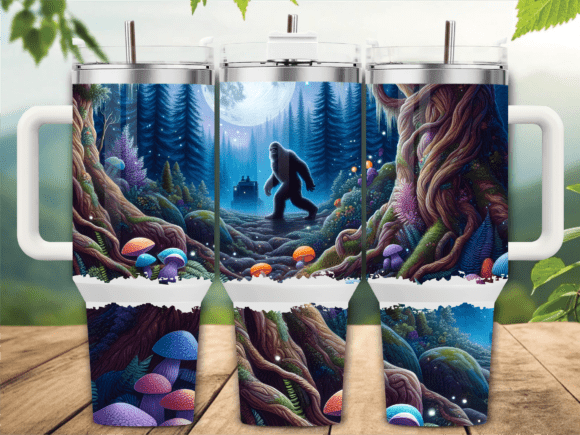 Magic Mushroom Bigfoot 40oz Tumbler Wrap