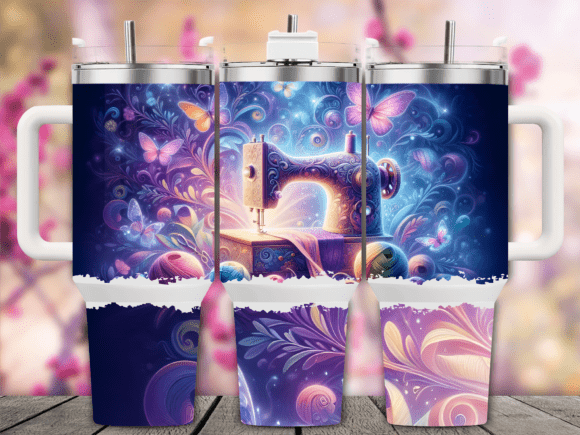 Magical Sewing Glow 40oz Tumbler Wrap