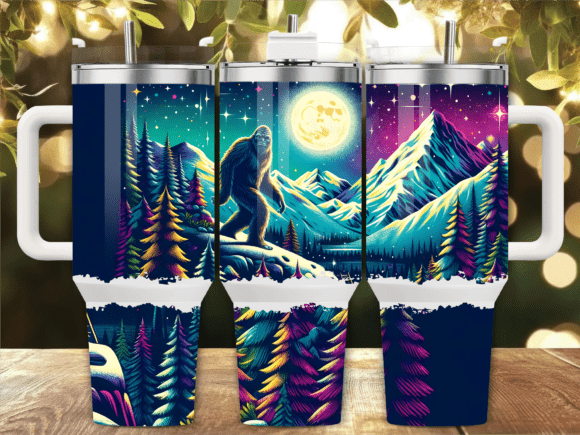 Neon Moon Sasquatch 40oz Tumbler Wrap