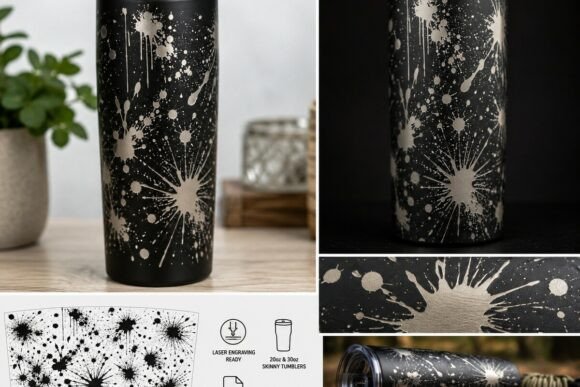 Paint Splatter Tumbler Wrap SVG Review