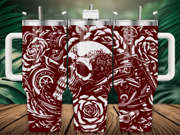 Roses Motorcycle Skull SVG Review