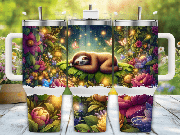 Sleeping Sloth Floral 40oz Tumbler Wrap Review