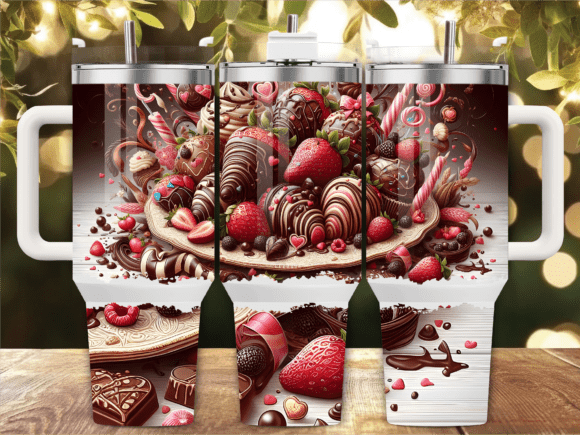 Sweet Chocolate Strawberry 40oz Tumbler