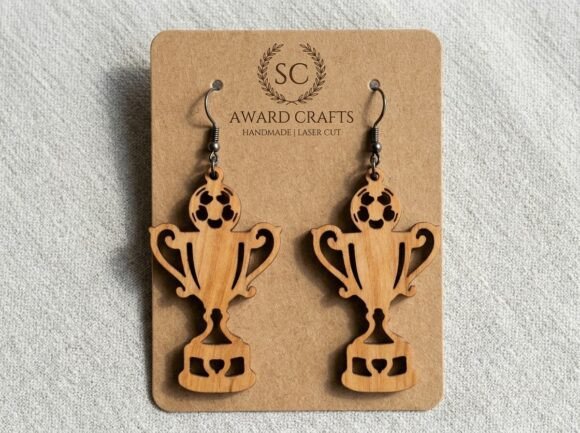 Trophy Cup Earring SVG Sports Trophy