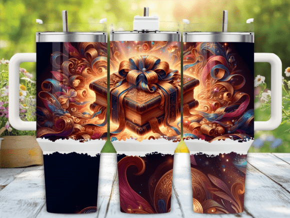 Vintage Magic Book Gift Tumbler Wrap Design Review