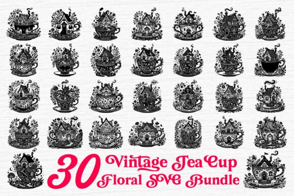 Vintage Tea Cup Floral SVG Bundle Review
