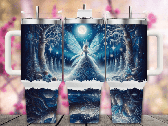 Winter Moon Fairy 40oz Tumbler Wrap