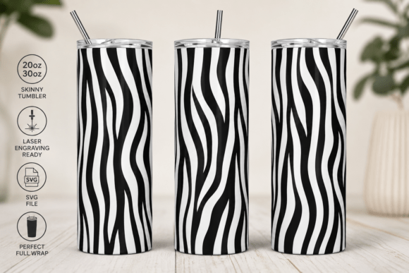 Zebra Stripe Tumbler Wrap SVG Review